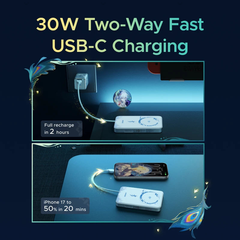 Magflow Air 30W 10000Mah Magnetic Power Bank Honkai: Star Rail Edition