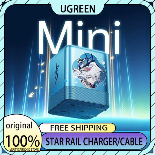 UGREEN Honkai:Star Rail Charger with Retractable Charge Cable Fast Charging Mobile Phone Cables Power Adapter Charging Cable